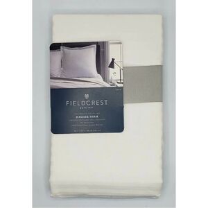 One New FieldCrest Damask Euro‎ White Stripe Pillow Sham 26” X 26”